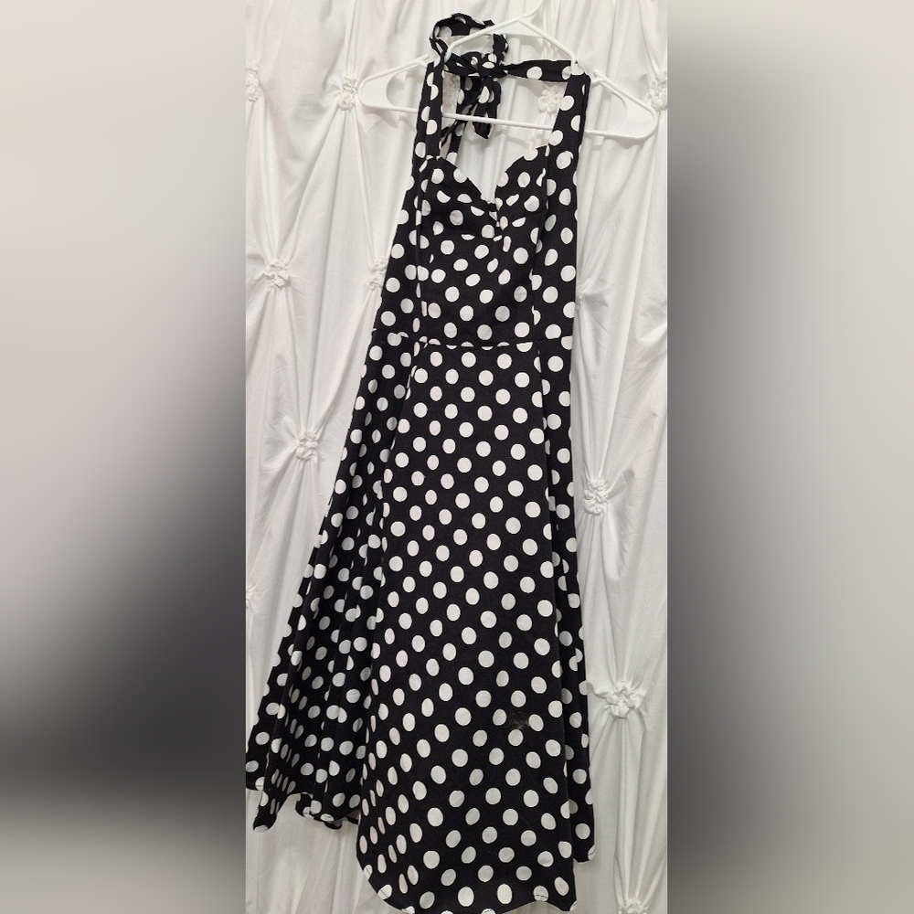 Pin Up Polka Dot Halter Dress